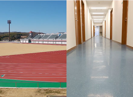 陸上競技場　管理棟通路